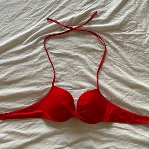 TWO PAIR!! Red and Teal Push-Up Swimsuit Tops